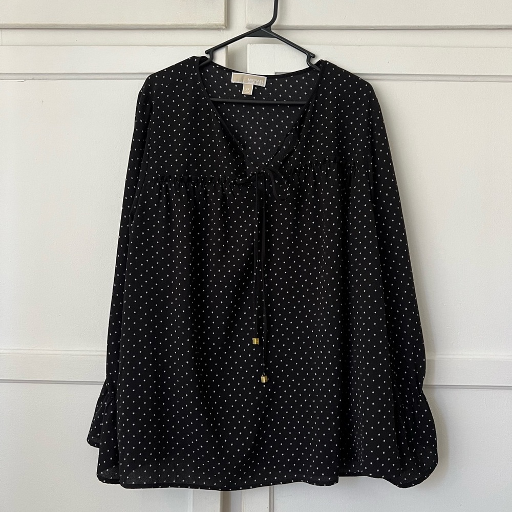 Michael Kors Black Star Flowy Boho Women's Top - Plus Size 2X